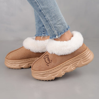 Chaussures Fourrure Synthétique Chaude et Confortable