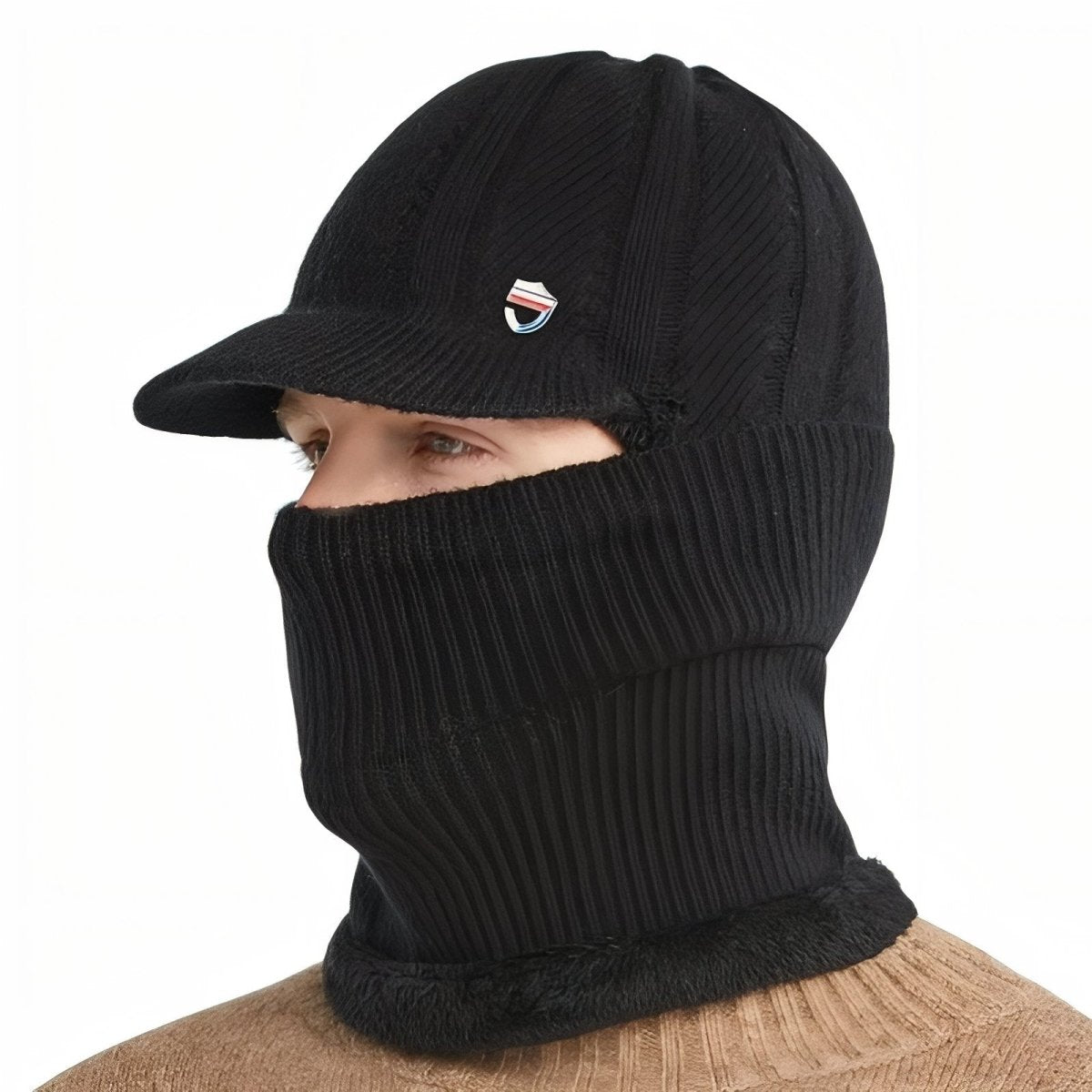 Bonnet d'hiver chaud avec capuche intégrée