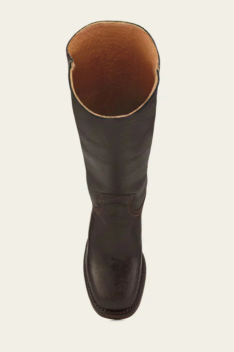 Bottes Femmes Cuir Talon Bloc Haut de Gamme