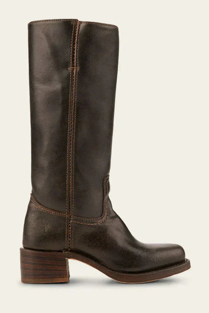 Bottes Femmes Western à Talon Bloc Cuir