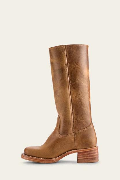 Bottes Femmes Western à Talon Bloc Cuir