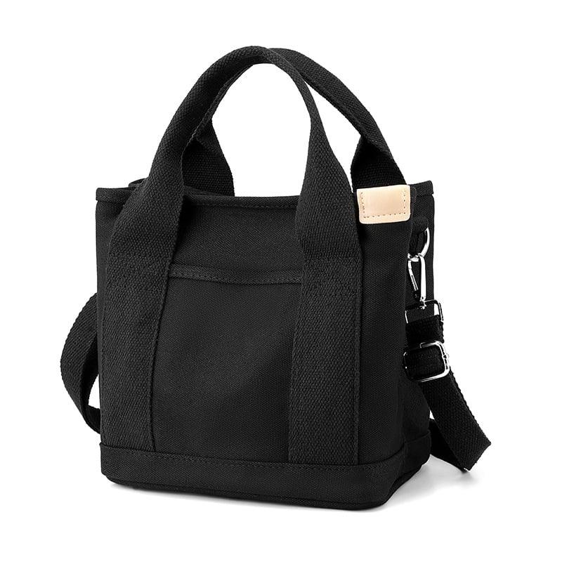 Sac à main en toile écru avec bretelle réglable