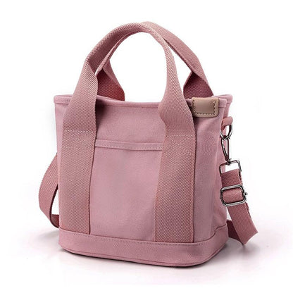 Sac à main en toile écru avec bretelle réglable