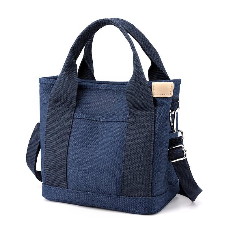 Sac à main en toile écru avec bretelle réglable