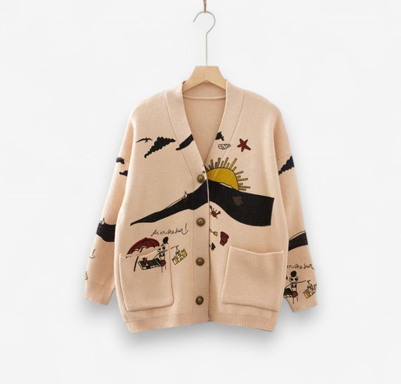 Gilet Femme Doux Col V avec Poches Côtelées
