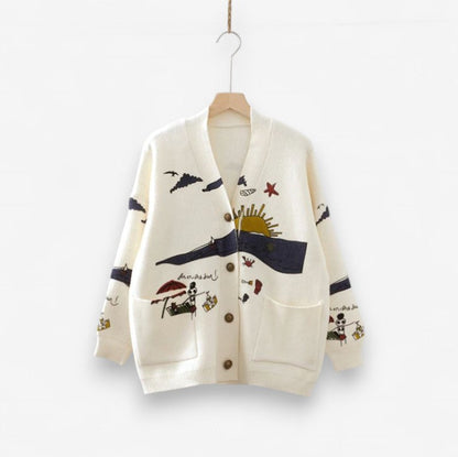 Gilet Femme Doux Col V avec Poches Côtelées - PanierRoyale
