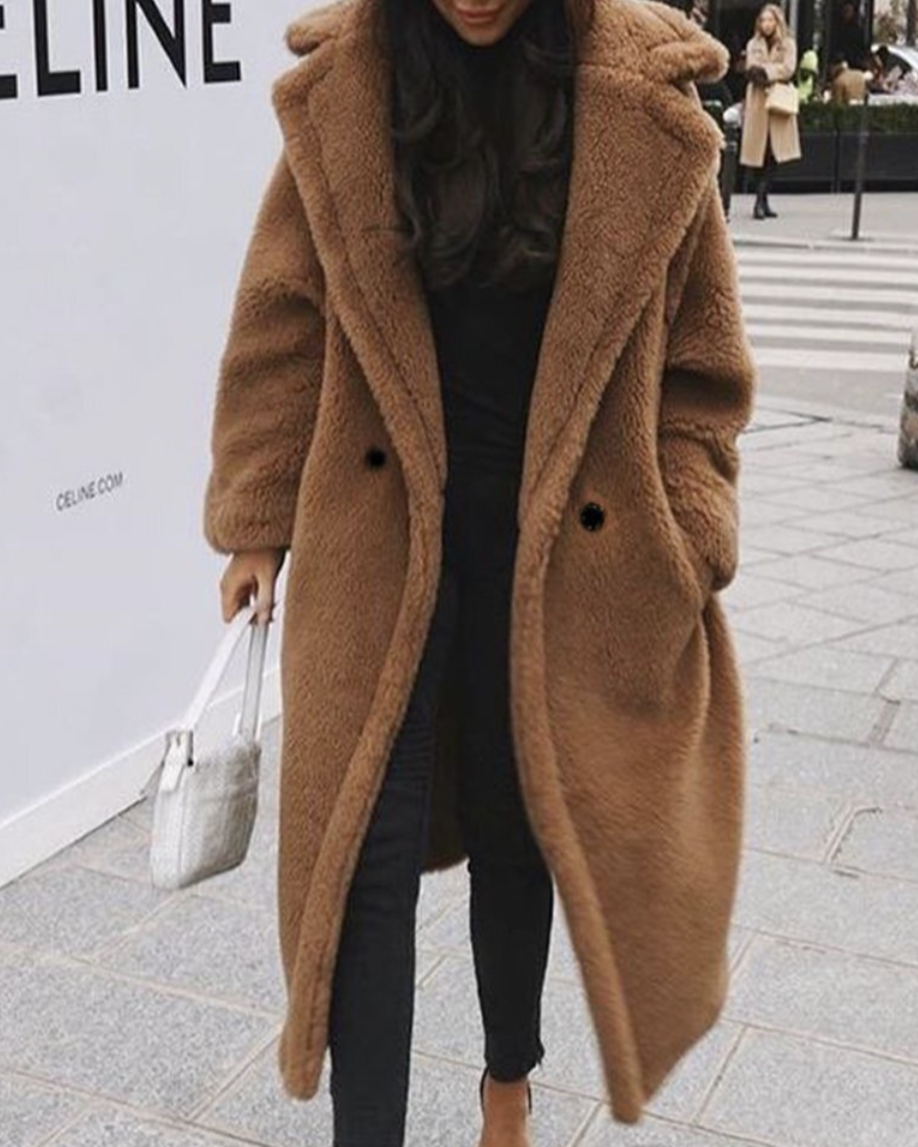 Manteau Fausse Fourrure Chaud et Élégant pour Femme - PanierRoyale