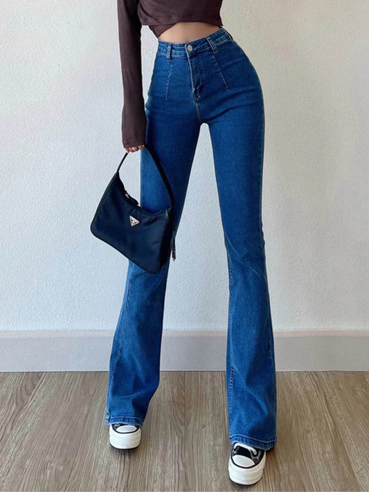 Jean Bootcut Décontracté Taille Haute - PanierRoyale