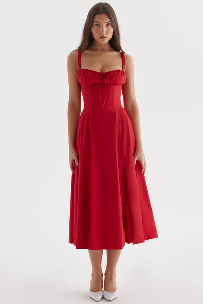 Robe Été légère sans Manches avec Ceinture