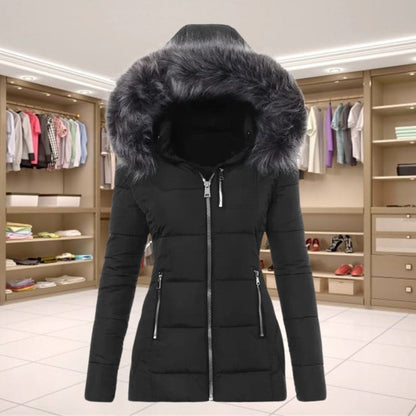 Manteau Femme Élégant à Manches Longues Zippé