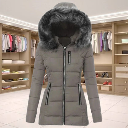Manteau Femme Élégant à Manches Longues Zippé - PanierRoyale