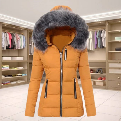 Manteau Femme Élégant à Manches Longues Zippé