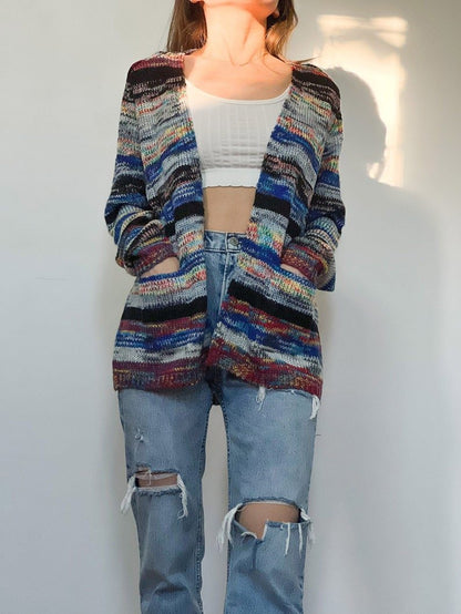 Veste Femme Rayée Élégante - Légère et Confortable Manches Longues
