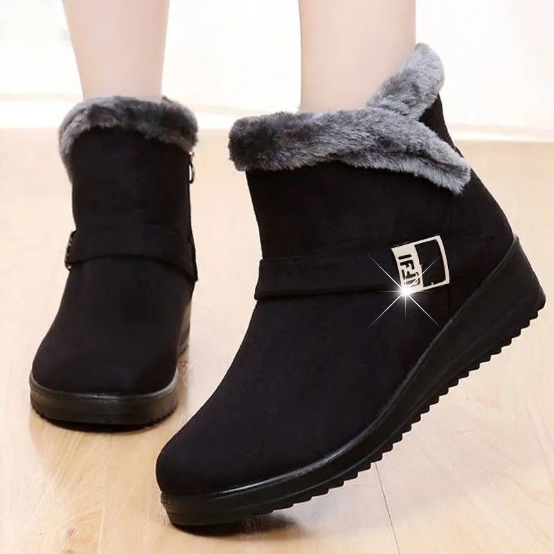 Bottes Hiver Élégantes à Talon Haut - PanierRoyale