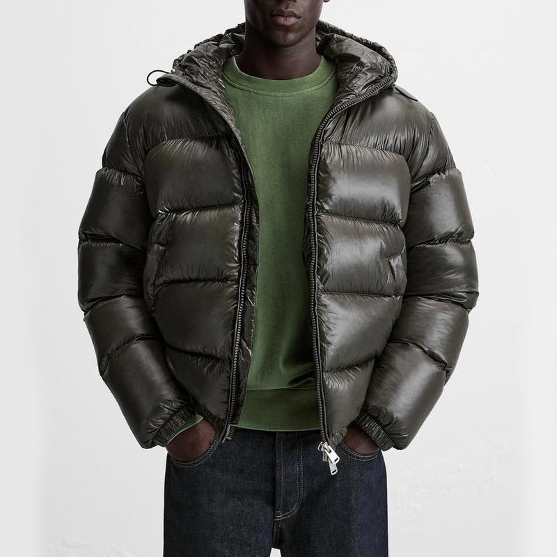Parka Homme Noir Matelassé Hiver