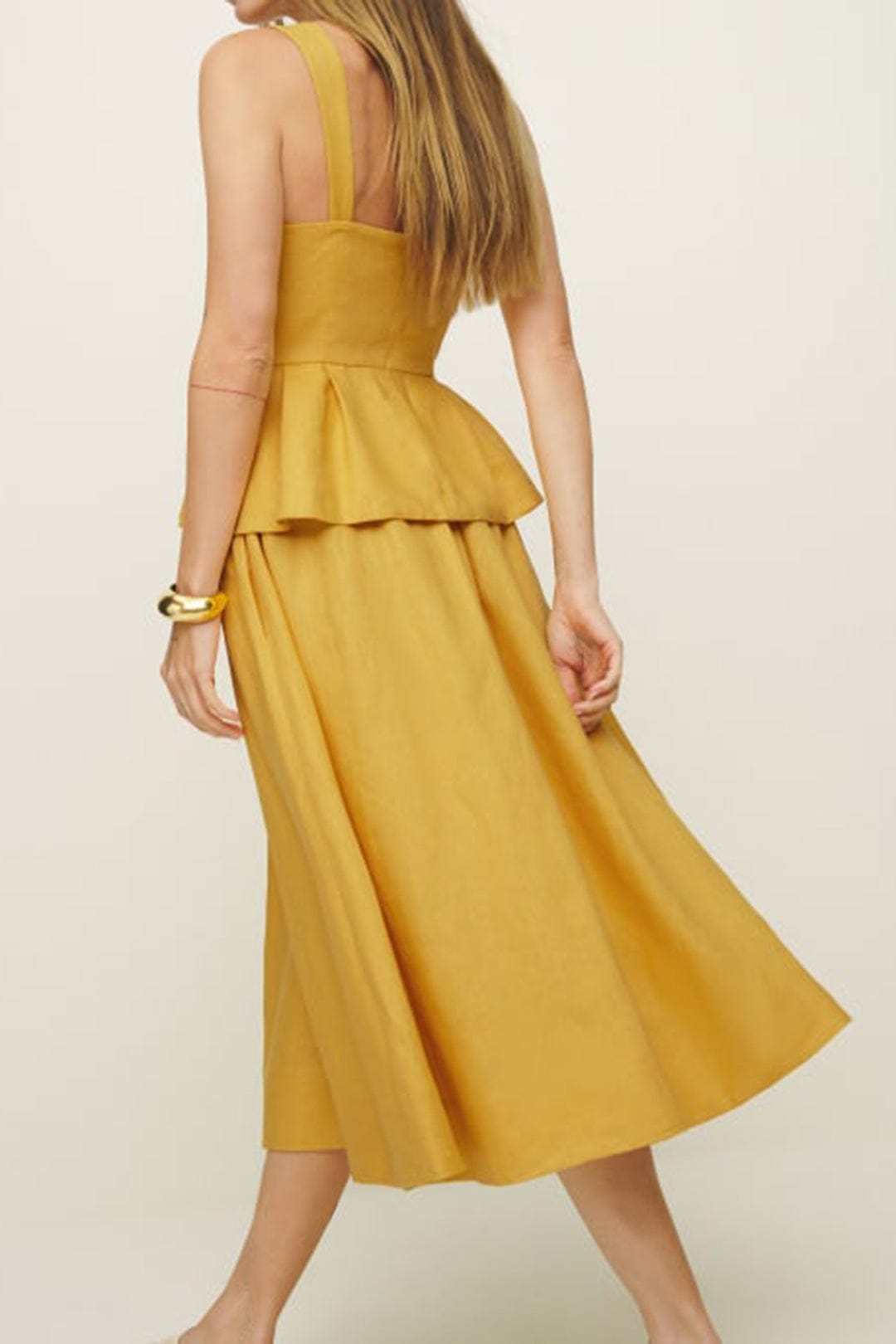 Robe Féminine Midi à Volant Délicat