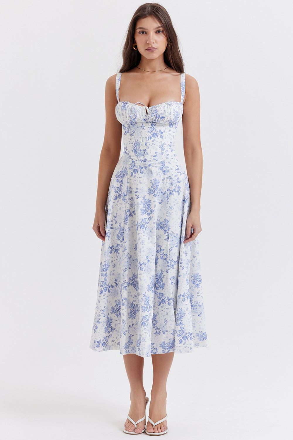 Robe Cocktail Courte à Fleurs avec Corsage - BerlinGlamour