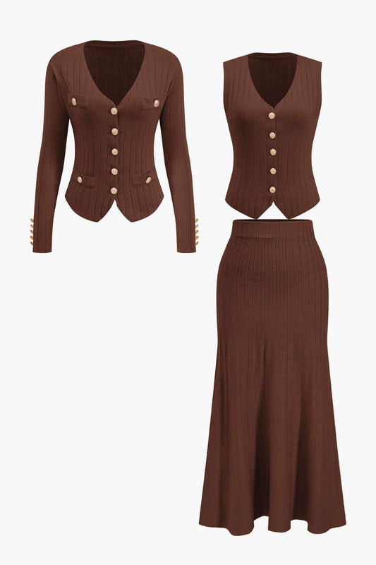 Costume Femme Ensemble Tailleur, Veste et Jupe Mi-Longue - BerlinGlamour