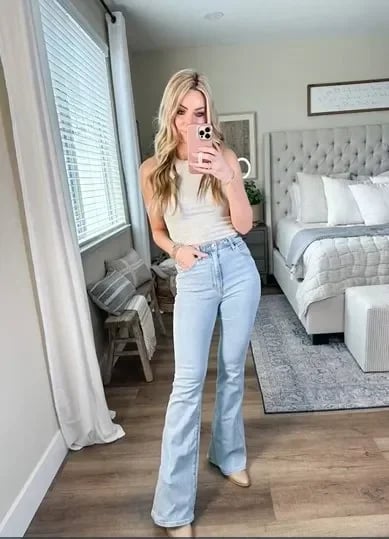 Jean Haut de Gamme Taille Haute pour Femme
