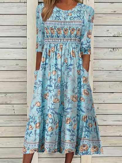 Robe Été Legère à Fleurs pour Femme - PanierRoyale