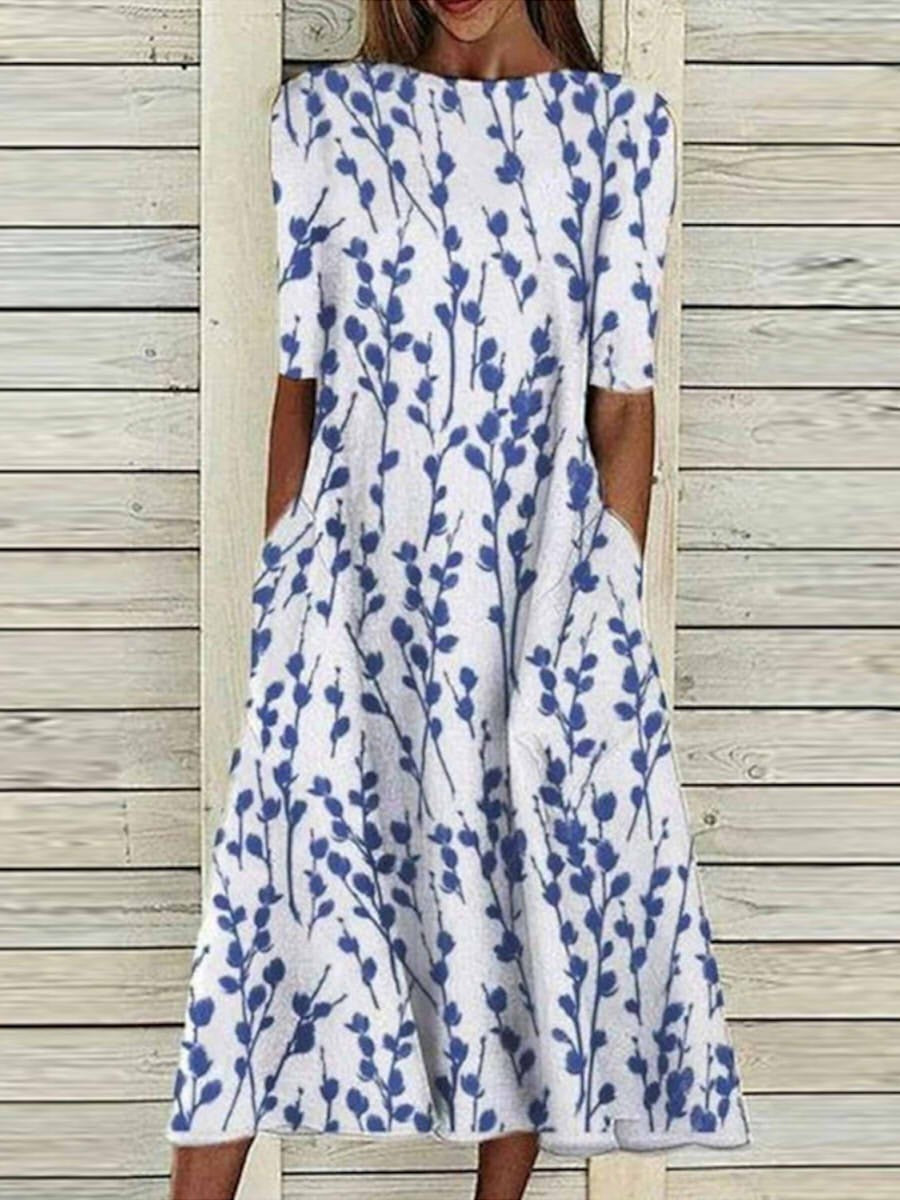 Robe Été Imprimée Fleurs Décontractée pour Femme - PanierRoyale