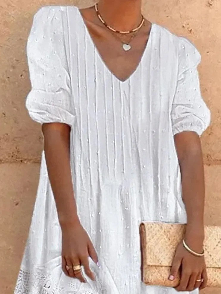 Robe Femme Courte Confortable et Élégante pour Travail ou Loisirs