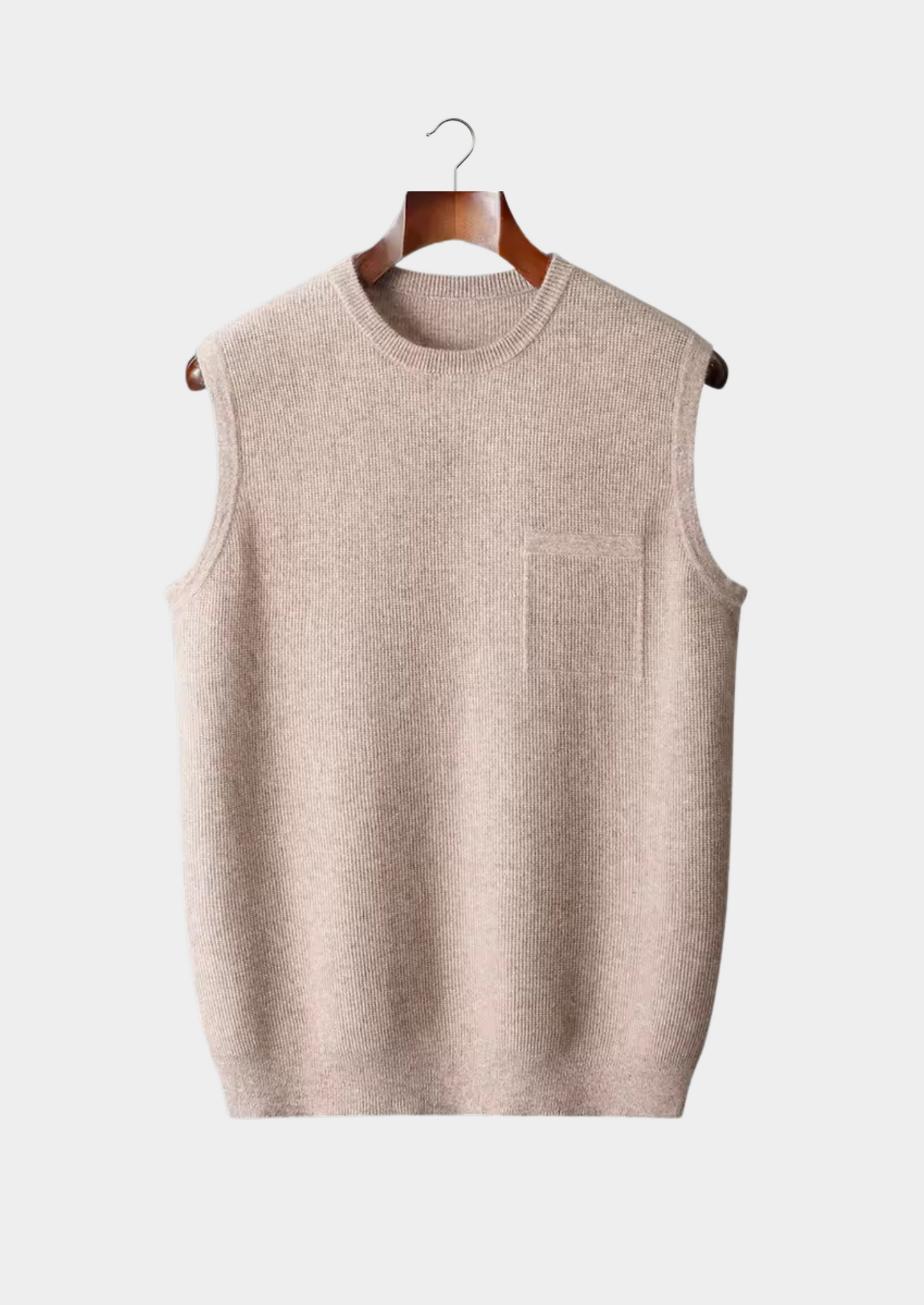 Gilet Tricoté Noir Poche zippée Avant