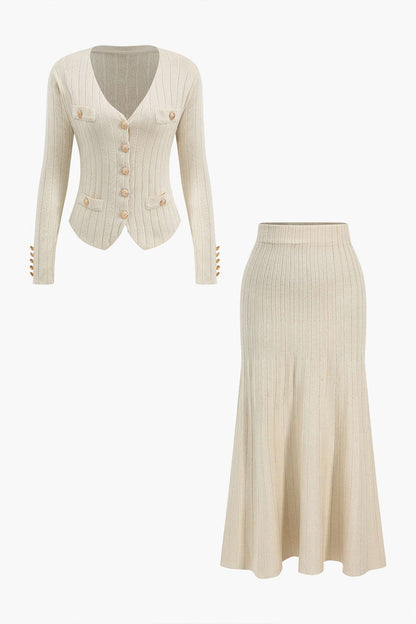 Costume Femme Ensemble Tailleur, Veste et Jupe Mi-Longue
