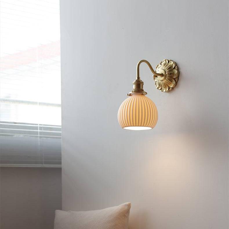 CeraBrass™ – applique murale laiton & céramique, lumière chaleureuse