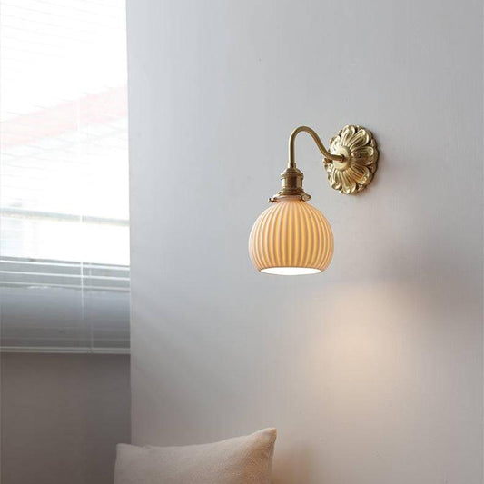 CeraBrass™ – applique murale laiton & céramique, lumière chaleureuse