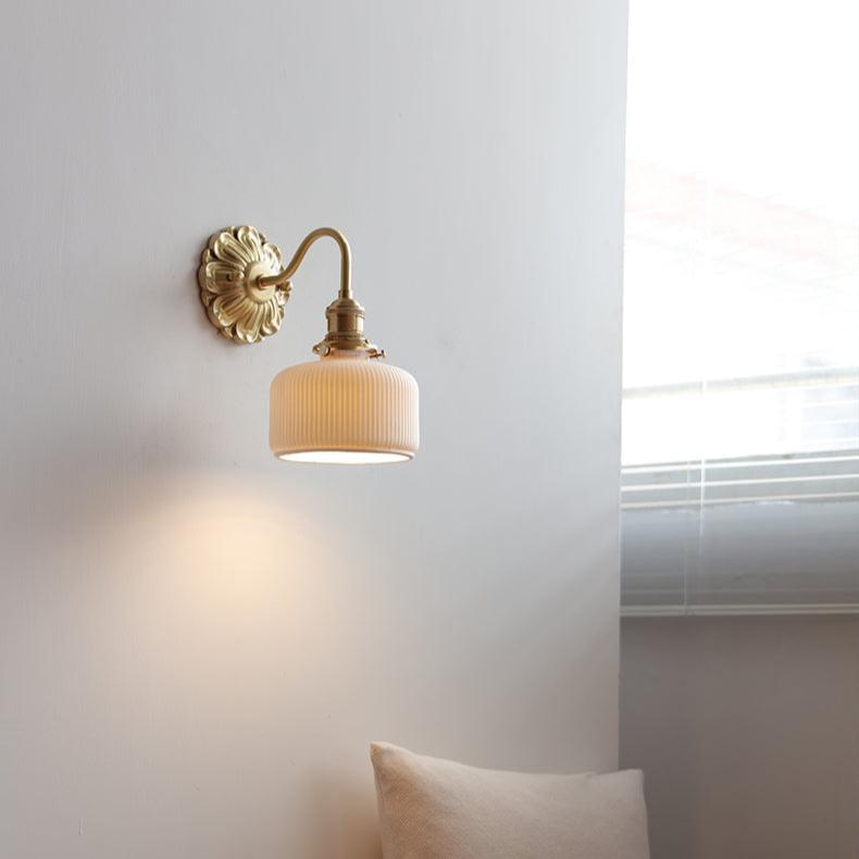 CeraBrass™ – applique murale laiton & céramique, lumière chaleureuse