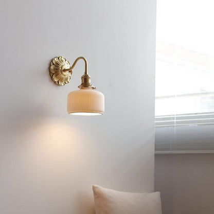 CeraBrass™ – applique murale laiton & céramique, lumière chaleureuse