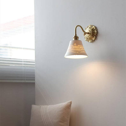 CeraBrass™ – applique murale laiton & céramique, lumière chaleureuse