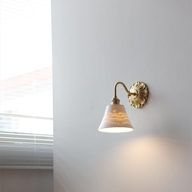 CeraBrass™ – applique murale laiton & céramique, lumière chaleureuse