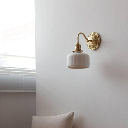 CeraBrass™ – applique murale laiton & céramique, lumière chaleureuse