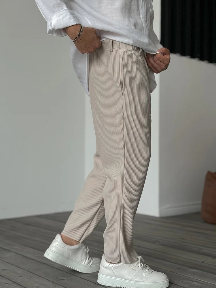 Pantalon Moderne à Rides pour Homme