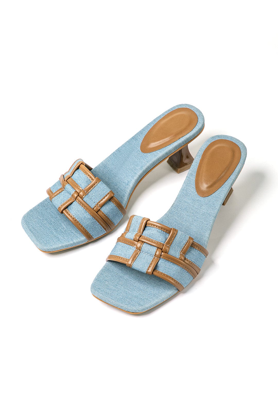 Mules Denim Élégantes à Talon Bloc Confortables - BerlinGlamour