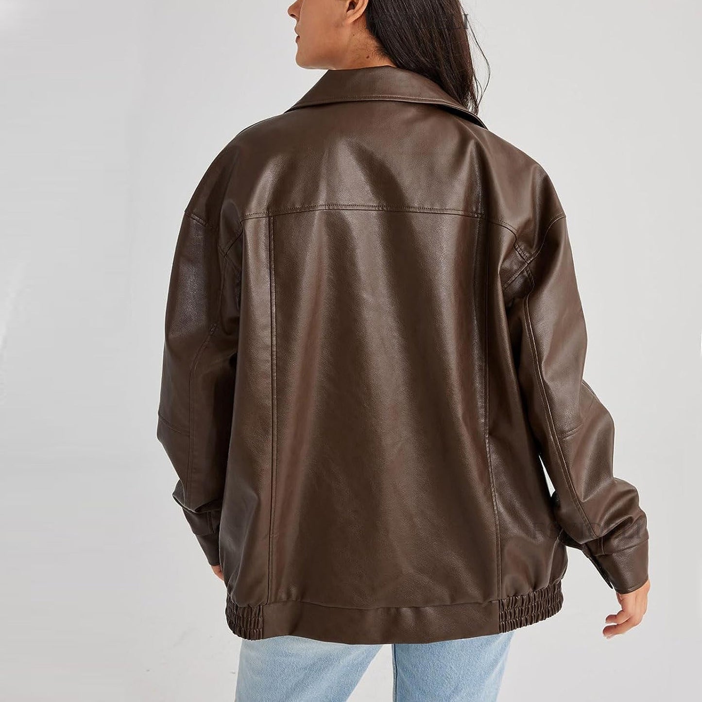 Veste femme décontractée à fermeture éclair moderne
