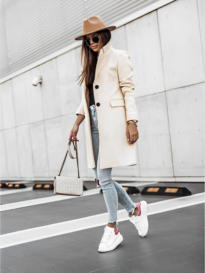 Manteau Femme Hiver Élégant avec Capuchon et Poches