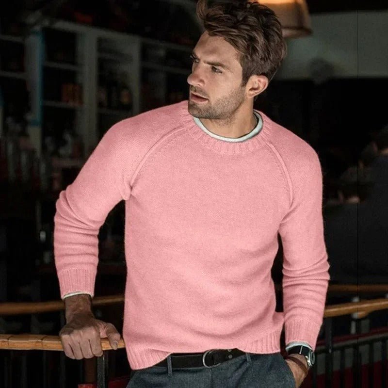 Pull Homme Col Rond Douillet et Confortable pour la Vie Quotidienne