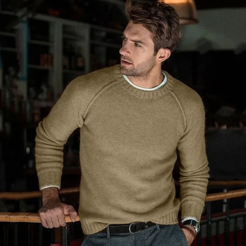 Pull Homme Col Rond Douillet et Confortable pour la Vie Quotidienne