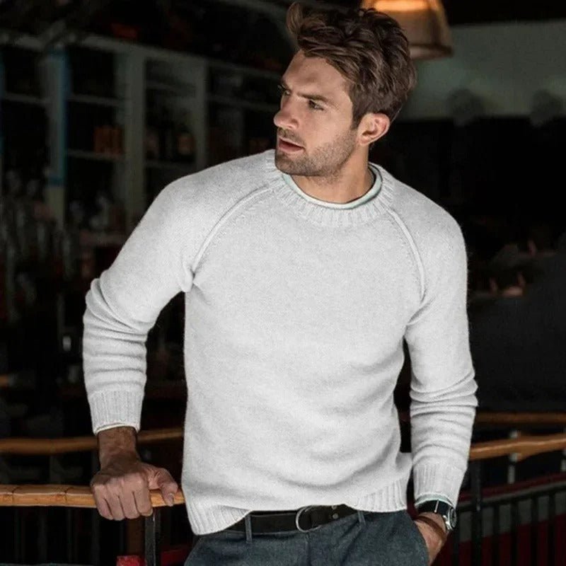 Pull Homme Col Rond Douillet et Confortable pour la Vie Quotidienne