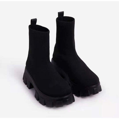 Bottes Chelsea Femme à Talon Plat et Élastiques - PanierRoyale