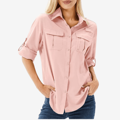 Chemise de randonnée feminine légère à manches longues