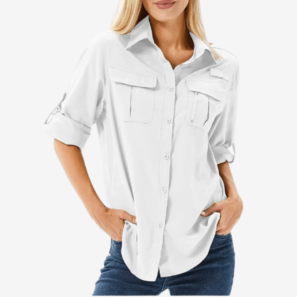 Chemise de marche légere à manches longues pour femme
