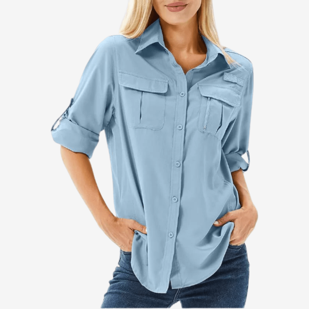Chemise de randonnée feminine légère à manches longues
