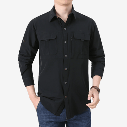 Chemise Homme Trekking Légère Manches Longues