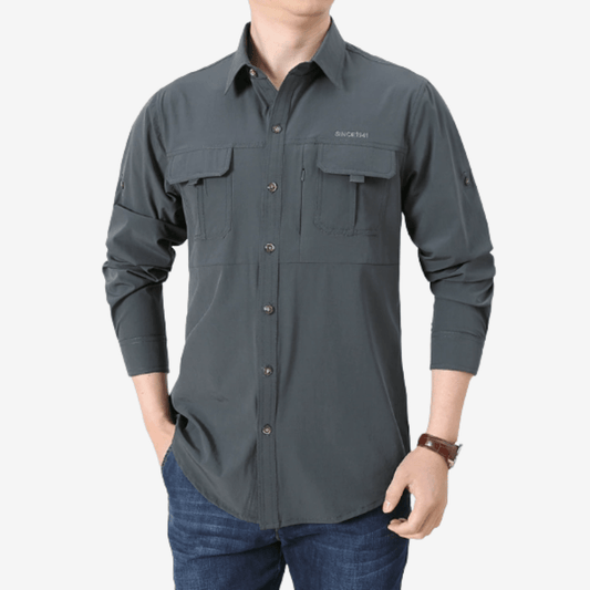 Chemise Homme Trekking Légère Manches Longues - PanierRoyale
