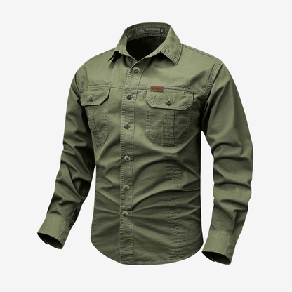 Chemise décontractée en coton confort avec poches - luxestyle