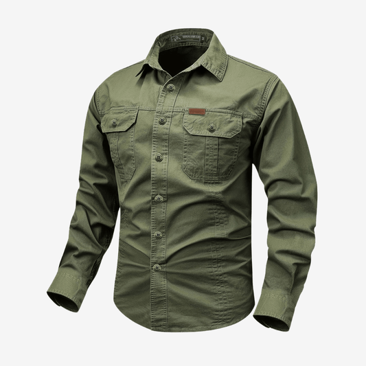 Chemise Coton Décontractée avec Poches Confortable - PanierRoyale